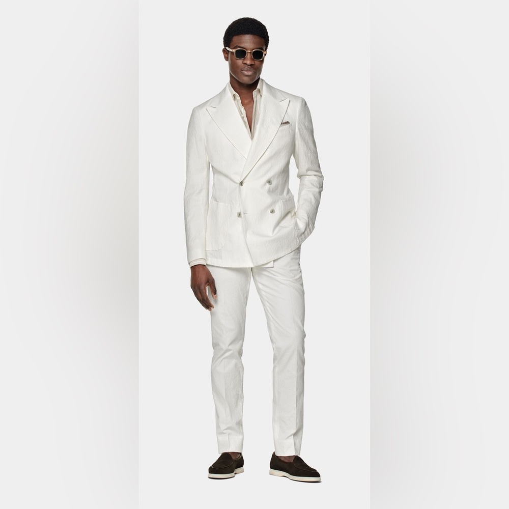 ❌SOLD❌ SUIT SUPPLY WHITE COTTON SUIT JACKET - Picture 1 of 11